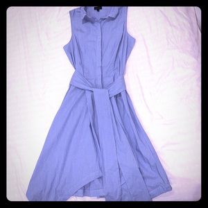 Blue Stripes Asymmetrical Dress